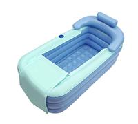 Baignoire pliable pour adulte - 160 x 84 x 64 cm - Bleue - Baignoire gonflable pour douche en plein air - Peut être utilisée comme douche, bain chaud et bain de glace