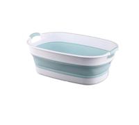 Baignoire pliable pour animal domestique avec trous de drainage multifonction pour chien et chat (gris)