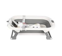 Baignoire pliable pour bébé, avec tapis de bain et thermomètre intégré, compacte et portable, ergonomique et peu encombrante,sécurité et confort,spécialement conçue pour les nouveau-nés (Gris)