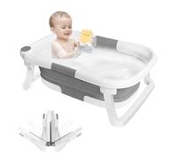 Baignoire pliable pour enfants, baignoire pliable pour enfants, baignoire pour bébé, baignoire, multi-usages, avec support, avec tapis antidérapant et trou d'évacuation