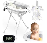 Baignoire pliable pour enfants - Ricokids - Insert pour nouveau-nés - Thermomètre intégré - Pliable et légère