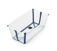 Baignoire pliable Stokke Flexi Bath, bleue - 64×24×34 cm - Légère, Résistante, Facile à Ranger - Idéale pour la maison ou les voyages