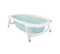 Badabulle Baignoire Bébé Pliable - Ultra Compacte - 35L - Pieds Antidérapants - Bouchon de Vidange & Témoin de Température - Poignée pour Transport et Séchage