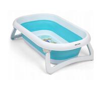 Milly Mally Aqua Baignoire Pliable pour Bébé Bassin de Douche Portable avec Détection de Température et Pieds Antidérapants Bleu