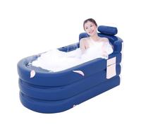 Baignoire Portable Autoportante - Bassin Pliable Avec Soutien Lombaire Et Poche Latérale | Idéal Pour Un Bain Chaud, Bain Froid Ou Relaxation À Domicile