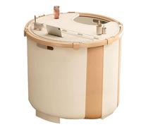 Baignoire Portable avec Couvercle et Siège de Bain, Twistshake Baignoire, Facile à Ranger, Ice Bath pour Adultes, Enfants et Famille