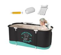 Baignoire portable pour adulte, baignoire à glace - Baignoire séparée pour salle de bain familiale - 115 x 60 x 50 cm - Baignoire chaude pour cabine de douche