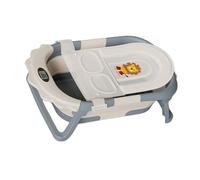 Baignoire portable pour bébé avec alerte de chaleur intégrée, construction sûre, rangement compact adapté pour les nourrissons et les voyages, pliable