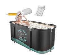 Baignoire portable pour cabine de douche, baignoire pliable pour adulte, baignoire sur pied trempante | 100 x 23,6 x 40 cm, pliable, chaude, baignoire à glace, bain familial séparé