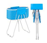 Baignoire portable pour chien, baignoire surélevée et pliable avec drainage rapide, pour le lavage et le toilettage des petits et moyens chiens et chats, bleu clair À propos de cet articleStructure pl