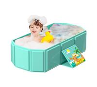 Baignoire Portable Pour Enfant, Bain de Douche Pliant pour Tout-Petits, Bassin d'Assise Inclinable Antidérapant pour Garçons Filles de 0 à 8 Ans Maison Crèche Maternelle