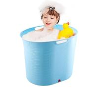 Baignoire pour bébé, baignoire pour tout-petits pour douche - Baignoire pour bébé confortable et résistante aux hautes températures avec drainage - Grand seau de bain profond, fournitures pour tout-pe