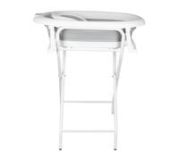 Baignoire pour Bébé en Plastique avec Pieds Support, Lot Complet Sécurisé Antidérapant, Confortable pour Nouveau-Né et Enfant (Gris)