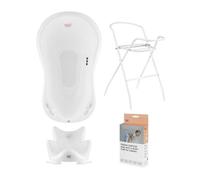 Baignoire pour Bébé - HYLAT - Certifié TÜV, sans BPA - Ensemble de 4 pièces - Hug Me:Blanco - Collection Prime - Fabriqué dans l'UE