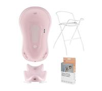 Baignoire pour Bébé - HYLAT - Certifié TÜV, sans BPA - Ensemble de 4 pièces - Hug Me: Rosa - Collection Prime - Fabriqué dans l'UE