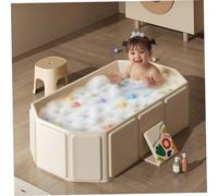 Baignoire pour bébé pliable, 75x45x25cm baignoires pour bébés pliables en PVC avec des pieds d'élimination et de support, baignoire pour nourrissons portables pour les tout-petits 0-8 ans