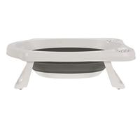 Baignoire pour bébé pliable avec pieds pliables - 33 l/82 x 47 cm - Baignoire en plastique antidérapant - Blanc - Siège de bain antidérapant pour nouveau-né et tout-petits