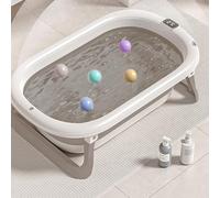 Baignoire pour Enfants en PP+PTE Antidérapante Baignoire Pliable pour BébéGain de Place Baignoire pour Les Nouveau-nés A-43 * 71 * 18,5 cm (kaki)