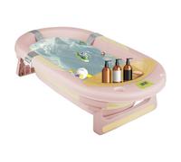 Baignoire pour Enfants en PP+PTE Antidérapante Baignoire Pliable pour BébéGain de Place Baignoire pour Les Nouveau-nés (Style 2) 96 x 53 x 23,5 cm - Rose