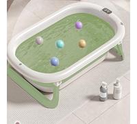 Baignoire pour Enfants en PP+PTE Antidérapante Baignoire Pliable pour BébéGain de Place Baignoire pour Les Nouveau-nés B-43 * 71 * 18,5 cm (vert)