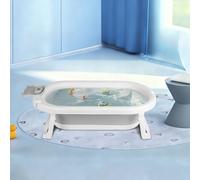 Baignoire pour Enfants en PP+PTE Antidérapante Baignoire Pliable pour BébéGain de Place Baignoire pour Les Nouveau-nés (Ours) 43 x 18 x 86 cm - Gris