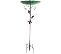 Baignoire pour oiseaux, bain d'oiseaux en métal de nourriture, plage d'oiseau de jardin, fabriqué à partir de métal résistant à la rouille, diamètre de bol large, support réglable en hauteur, utilisat