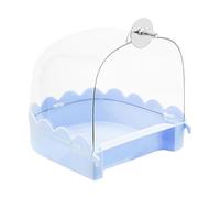Baignoire pour oiseaux calopsittes - Bain couvert d'oiseaux | Baignoire multifonction pour cage à oiseaux | Petit bol pour perroquet | Baignoire transparente de nettoyage pour oiseaux, comme les