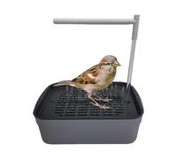 Baignoire pour oiseaux, cycle d'eau automatique, baignoire à circulation électrique pour perroquet avec plusieurs robinets, baignoire automatique pour oiseaux gris africain, calopsitte (23 x 15,5 x