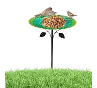 Baignoire pour oiseaux de jardin, mangeoire à oiseaux en métal, plateau d'alimentation pour perroquet, grande capacité, fournitures multifonctionnelles pour balcon, pelouse, terrasse, cour, jardin