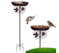Baignoire pour oiseaux, eau d'oiseau avec enjeux moulues Ce produit attire les oiseaux à travers l'eau des oiseaux et les leurres du capot, le bol de machines pour promouvoir l'observation à courte po