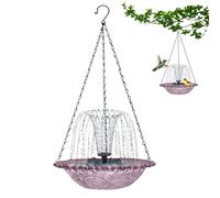 Baignoire pour Oiseaux, Fontaine à Eau Solaire, décoration de Bain de mangeoires à la Gueule pour Le Colibri Jardin extérieur Balcon Attraction de la Faune