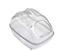 Baignoire pour petits animaux - Boîte à poussière transparente, toilette amovible pour hamster | Surface lisse, structure facile d'accès, produit durable et léger, queue longue pour Golden Bear Race