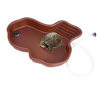 Baignoire pour reptiles - Bac à eau pour tortue, bol d'eau pour tortue, | Ramp Reptile Water Bowl avec ABS solide, rampe pour reptiles Piscine pour tortue Dragon Gecko, pas de drainage