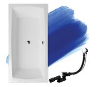 Baignoire Rectangulaire 140x70, Siphon de bain et pieds - Set 3en1 - APRI