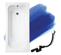 Baignoire Rectangulaire 140x70, Siphon de bain et pieds - Set 3en1 - CONTINEA