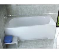 Baignoire rectangulaire 150x70 avec tablier acrylique, vidage et pieds S | Set complet 4en1 baignoire originale acrylique siphon | BADLAND BONA