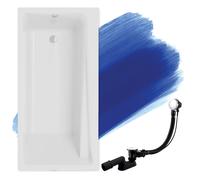 Baignoire Rectangulaire 150x70, Siphon de bain et pieds - Set 3en1 - ELZA