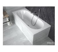 Baignoire Rectangulaire 150x75 + support en polystyrène Siphon +pieds VITAE SLIM