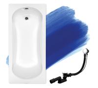 Baignoire Rectangulaire 160x70, Siphon de bain et pieds - Set 3en1 - ARIA