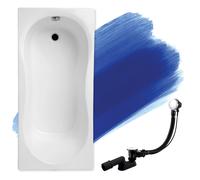 Baignoire Rectangulaire 160x70, Siphon de bain et pieds - - Set 3en1 - GRACJA