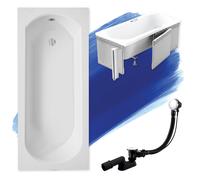 Baignoire Rectangulaire 160x75 +des panneaux en polystyrène Siphon+pieds INTRICA