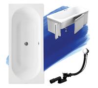 Baignoire Rectangulaire 160x75 + des panneaux en polystyrène Siphon +pieds VITAE