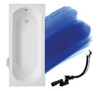 Baignoire Rectangulaire 160x75, Siphon de bain et pieds - Set 3en1 - INTRICA
