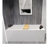 Baignoire Rectangulaire 180x80 + appui-tête, Siphon de bain et pieds 4en1 MODERN