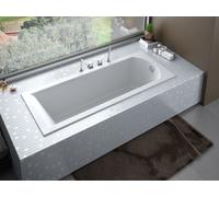 Baignoire Rectangulaire 180x80 + des panneaux en polystyrène Siphon + pieds