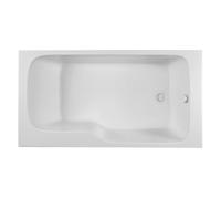 Jacob Delafon - Baignoire Bain-Douche MALICE + Vidage - 160x85 cm Version Droite - Pieds QuickClip - Antibactérien - Fabrication Française - Blanc - E6D146R-00
