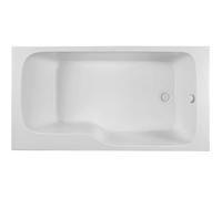 Jacob Delafon - Baignoire Bain-Douche MALICE + Vidage - 170x90cm version Droite - Pieds QuickClip - Antibactérien - Fabrication Française - Blanc - E6D145R-00