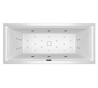 Baignoire rectangulaire carrée en tige RIHO, version droite, avec système Bli...