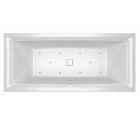 Baignoire rectangulaire carrée en tige RIHO, version gauche, avec système d'a...