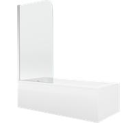 Baignoire rectangulaire Mexen Cubik 150 x 70 avec douche, blanc/chrome
